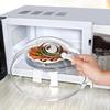 Transparent Microwave Food Lid Splash-proof Lid with Handle Portable Microwave Oven Heating Cover Kitchen Cookware Accessories