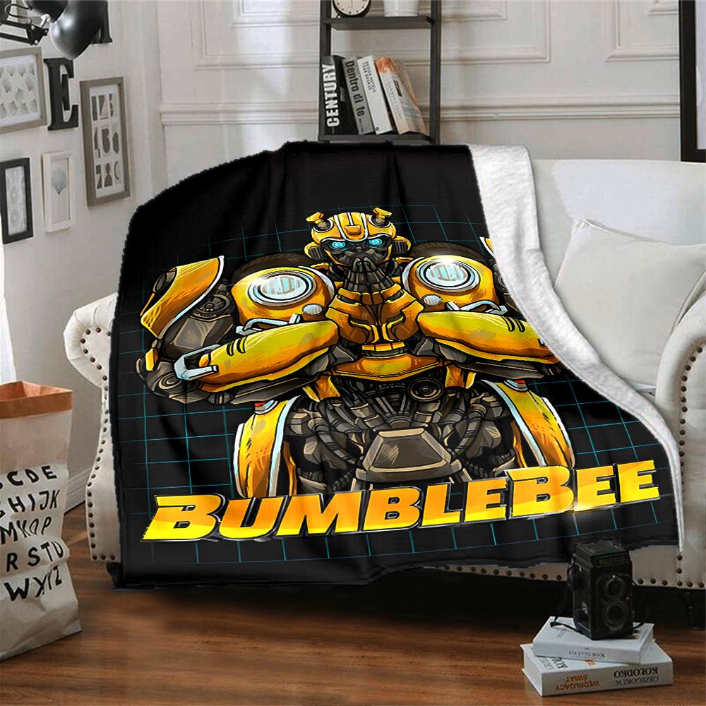 1Pc Transformers Optimus Prime Statue Blanket For Couch Bed Plush Cozy Fuzzy Blanket Super Soft Warm Blankets For Fall And Winter 091882