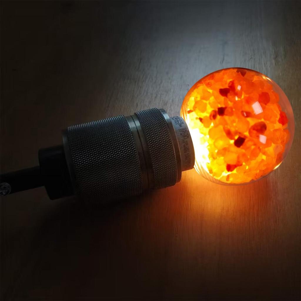 Himalayan Glow Salt Light Bulbs 60-Watt Equivalent, Warm Amber Glow, 2Pcs