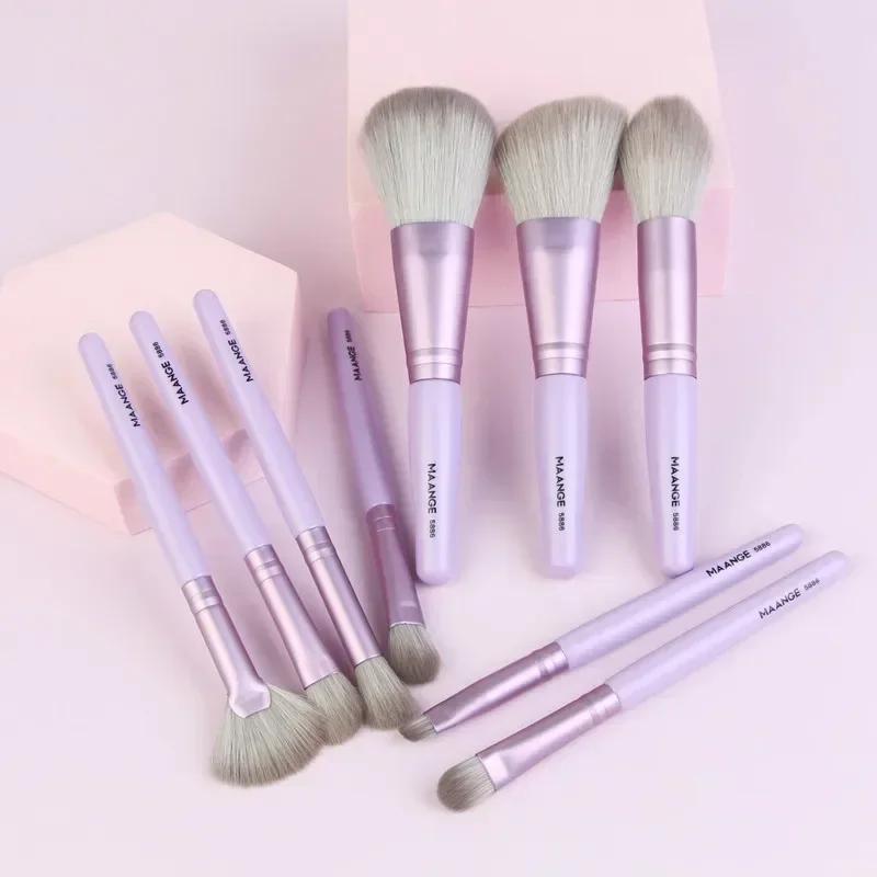 9PCS Makeup Brushes Soft Fluffy for Cosmetics Foundation Rouge Powder Eyeshadow Loose Powder Brushs Blending Makeup Brush Set