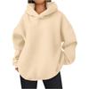 Women's Fashionable Long-sleeved Pullover And Solid-color Hooded Sweatshirt
