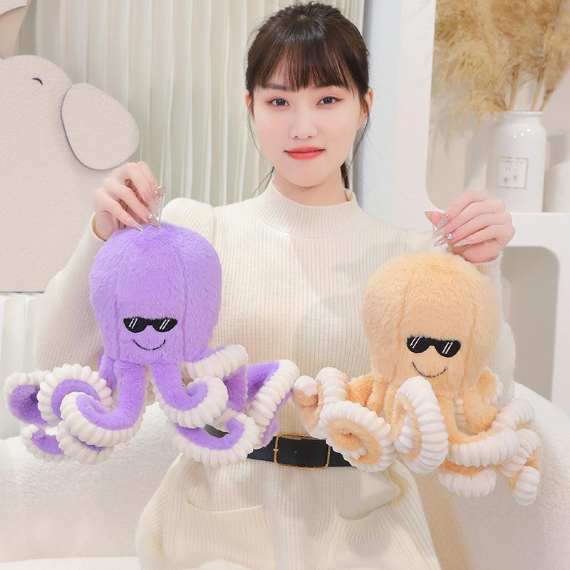 Niedliche Sonnenbrille Oktopus Puppe Sonnenbrille Oktopus Plüschtier Kinder Weiche Puppe Geburtstagsgeschenk
