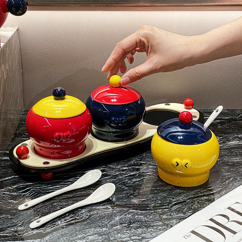 ZISIZ Ceramic Spice Jar Set