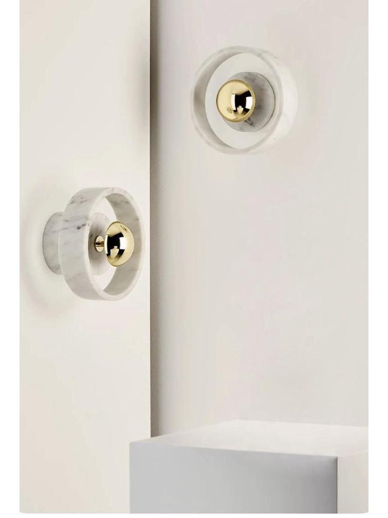 Nordic Minimalist Marble Wall Lamp - Modern Designer Light for Coffee Shops, Restaurants, Corridors, and Aisles.