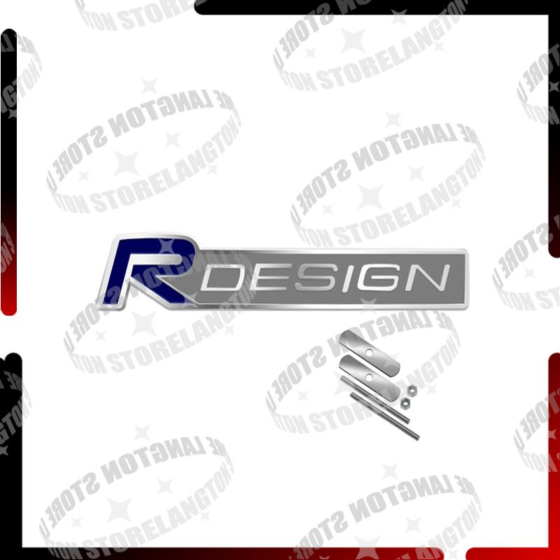 Metal Car Body R Design Grille Emblem Badge 3D Sticker Tail Decals For Volvo XC90 XC40 S60 XC60 V50 V40 V60 V70 S80 S40 C30 S60