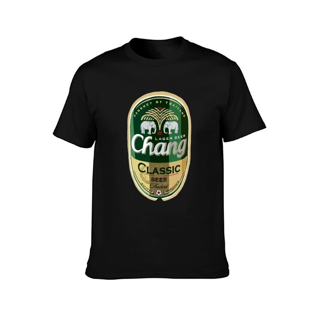 Thai Chang Beer Label TShirt t shirts for man pack white cotton t shirts high quality TShirt