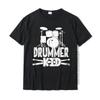 Kids Drummer Kid Funny Drum Set Drummer Boy T-Shirt Hot Sale Men T Shirts Printed Tees Cotton