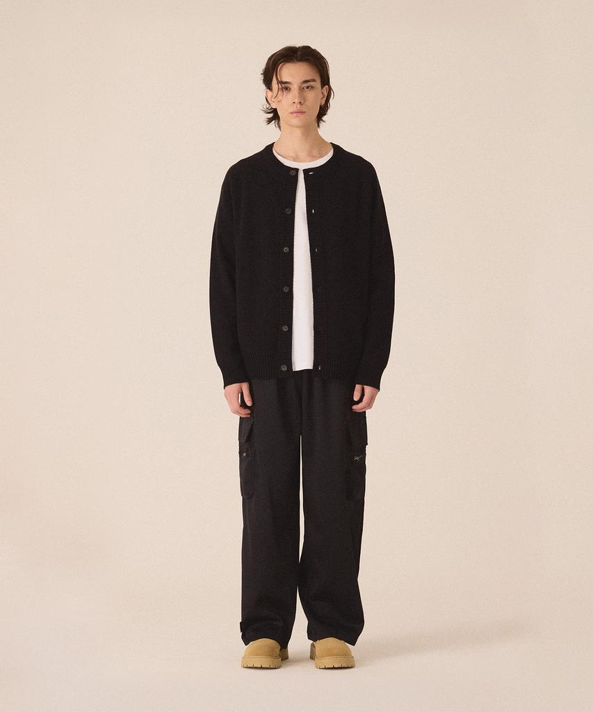 Cutz Round Neck Button Cardigan - 2 Colors