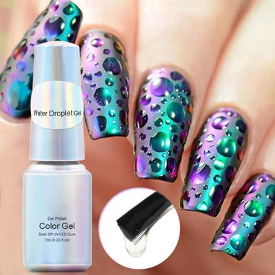 Nail Art, 7ml, gotas de agua transparentes y rápidas, esmalte de gotas para uñas, efecto 3D, laca larga UV transparente duradera para manicura