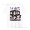 Damon Salvatore Ian Somerhalder Tv Show Tshirt For Women Summer Tops Tshirts Oneck Women Clothing Streetwear Female T Shirt