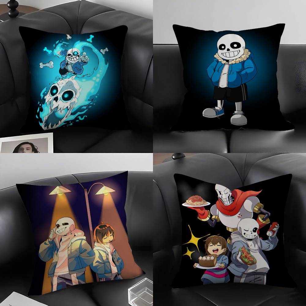 Game U-Undertale Pillow Case Sofa Short Plush Double-sided HD Printing Room Home Office Gift Cushion Cover