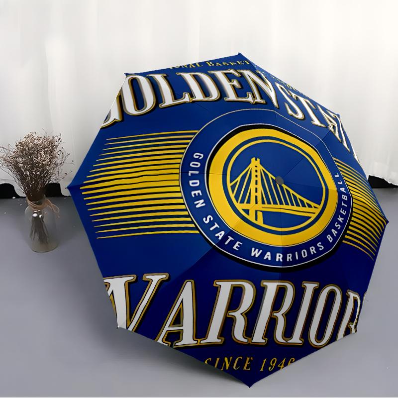 Printed Golden State Warriors logo Folding Umbrella,Outdoor,Leisure,And Travel Umbrella,Durable Umbrella Fabric,Birthday And Holiday Gift