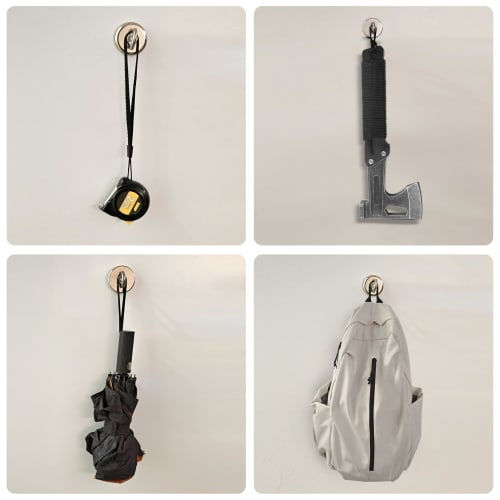 HFS (R) Super Strong Magnetic Hooks, 36mm Diameter, 32kg Vertical Load Capacity, Pack of 4, for Wall Mounting