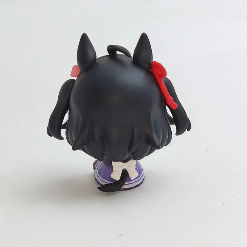 4Pcs/Set Uma Musume Pretty Derby Chibi Figures Mini Horse Ears Kitasan Black Gold Ship Tokai Teio Oguri Cap Cute Anime Model Toy
