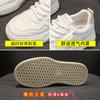 Korean version of women's shoes 2025 new spring and autumn thin flat bottom not tired feet white shoes sports shoes casual board shoes with skirts