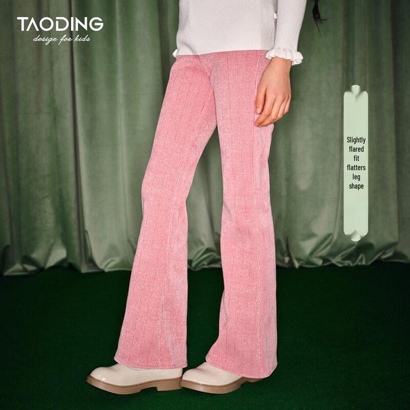 Теплые вельветовые брюки-клеш для девочек 130