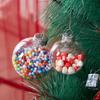 For Christmas Tree Wedding Party Fillable Transparent Acrylic Ball Ornaments DIY Decoration in 6 8 10 cm Diameter Set