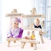Creative Wooden Photo Frame Horizontal Moisture Scratch Resistant Picture Frame for 15x10cm Photos Home Office Decor
