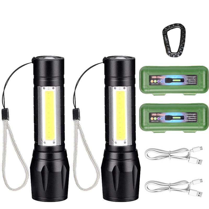 Super Bright P50 Flashlight USB Rechargeable LED Long Range Tactical Torch Outdoor Waterproof Emergency Camping Fishing Lantern