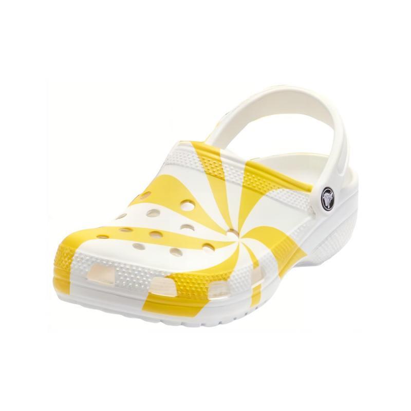 POP MART X Crocs Beach Sandals Men's White Yellow