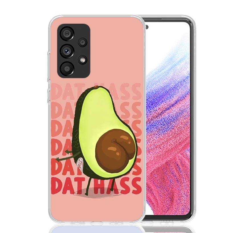 Cartoon Fruit Avocado Phone Case For Samsung Galaxy A13 A14 A15 A16 A53 A54 A55 A56 A33 A34 A35 A36 A23 A24 A25 A26 A05S A04S A1