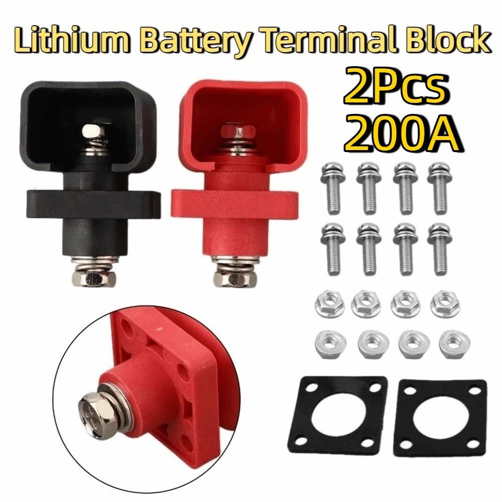 2Pcs 200A Battery Storage Terminal Connector Battery Power Terminal  Inverter Connection