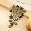 Luxury Full Crystal Exaggerated Broocch Badges For Women Men Elegant Rhinestone Waterdrop Pin  Lady Clothing Coat Corsages