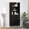 Highboard in Black Oak Look 69.5 x 34 x 180 cm