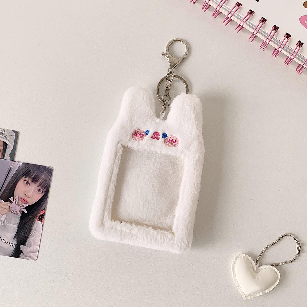 Star Idol Cute Animal Plush Card Holder - 3" Polaroid Display & Protective Sleeve Ornament