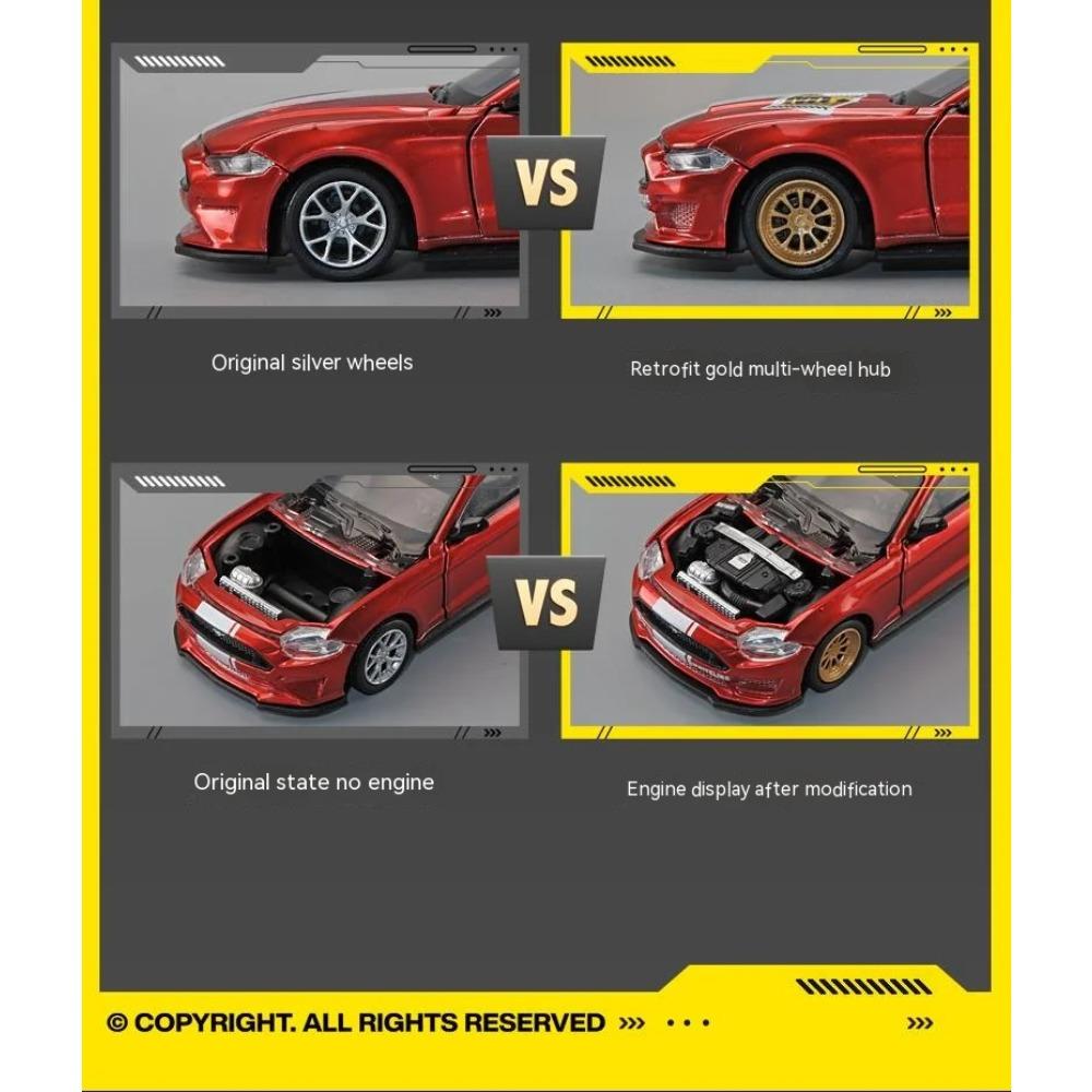 Udělejte si vlastní přizpůsobitelný model automobilu Ford Mustang v měřítku 1/42 – jedinečný sběratelský závodní vůz pro fandy a nadšence