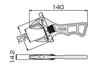 TONE Short Adjustable Wrench Total Length 140mm (with Scale) MWRS-36