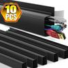 1-10pcs Under-Desk Cable Organizer 40cm Self-Adhesive Cable Management Cables Raceway For Home and Office
