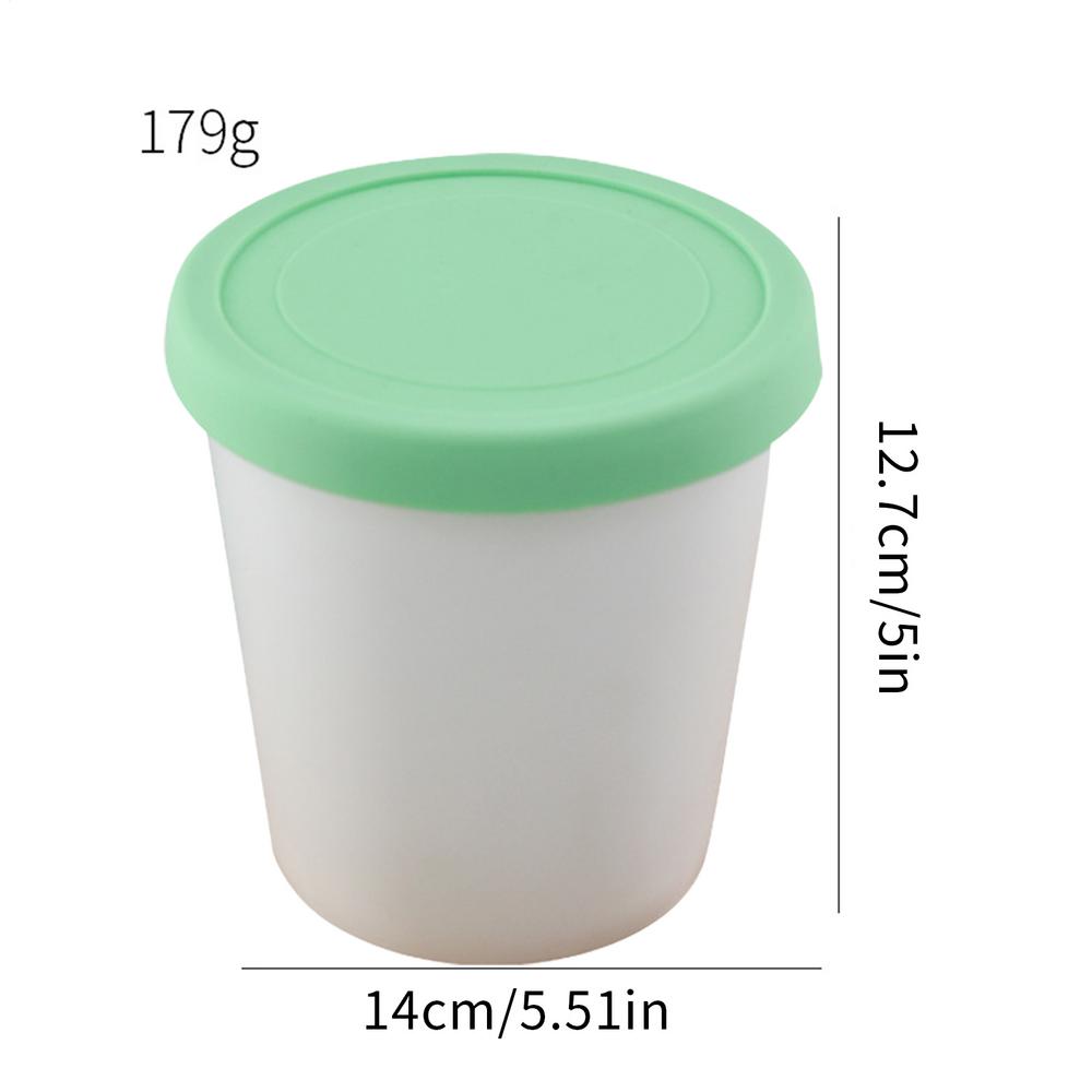 Контейнеры для мороженого Герметичный контейнер для мороженого Для домашнего мороженого Контейнеры для морозилки Банки с крышками для мороженого зелёный