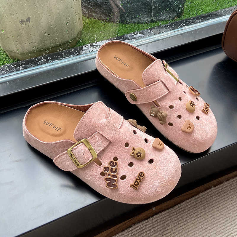 Fashion Backless Round Tip Womans Funny Flip Flops Slippers Sneakers Shoes Brown Sandal Sport Items Fit Brand Name Snow Boots Tenis