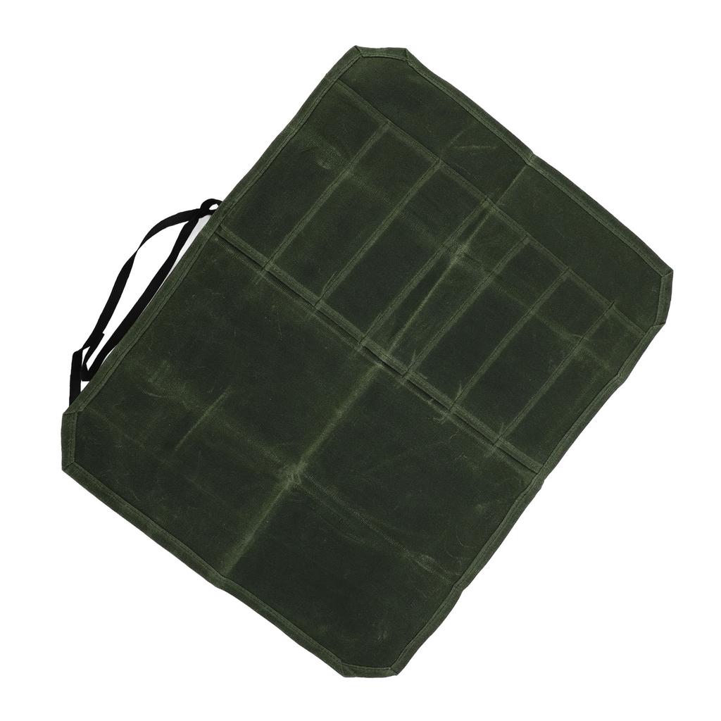 Waxed Knife Bag 7 Professional Foldable Chef Knife Roll Bag for Camping Barbecue