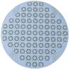 Blue Bathroom Mat Anti-slip Sucker Round Silicone Bathing Rugs Soft Shower Carpet Solid Color Foot Massage Pad Bathtub Bath Mat