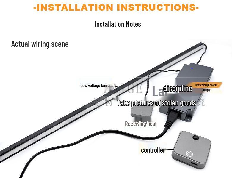 12V-24V Dual-Mode Wireless Sensor Switch for LED Cabinet Strip Lights
