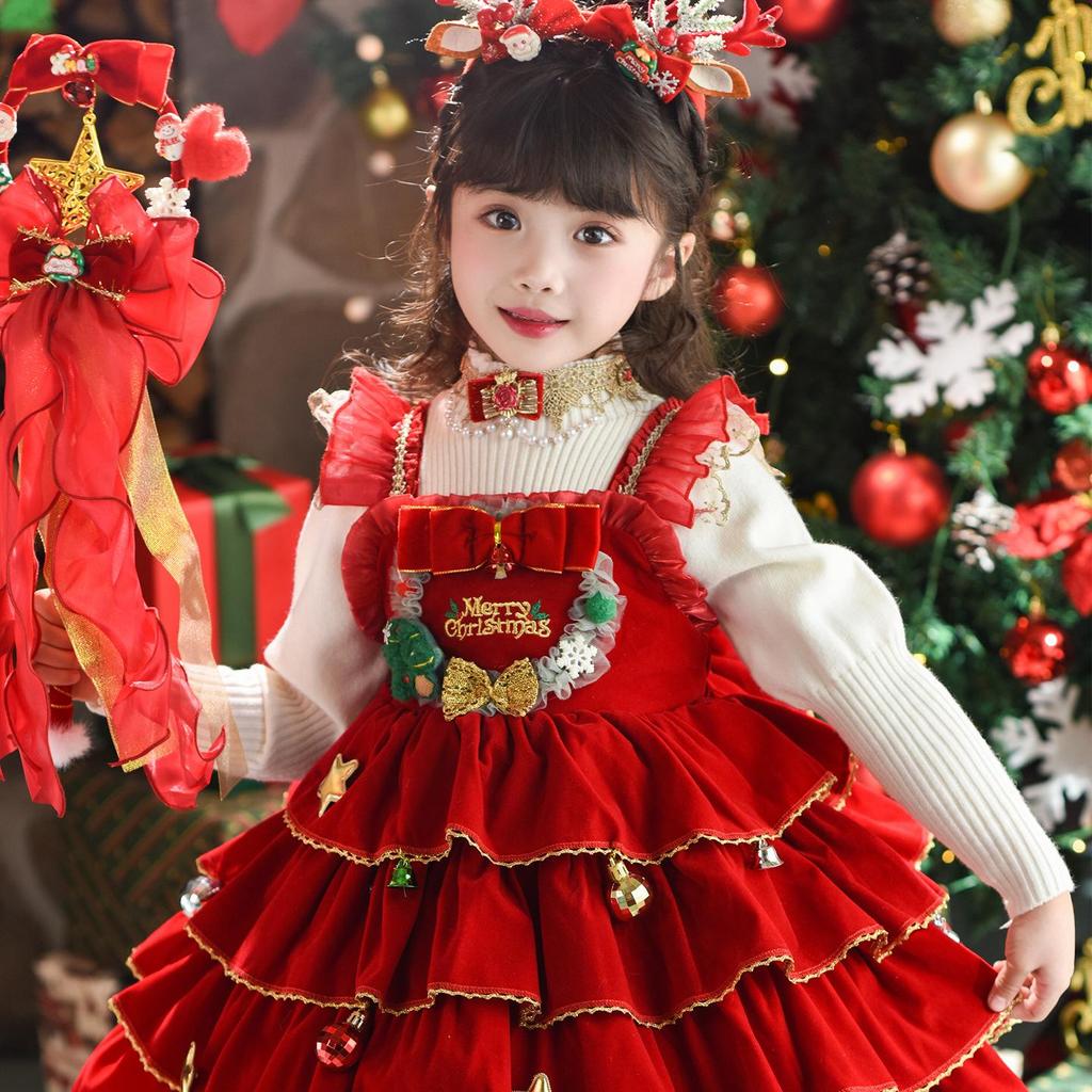 Little Girl Lolita Princess Dress - Winter 2025 Christmas & New Year Outfit
