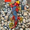 2D Orange Acrylic Lizard Gecko Hanging Decor,No Power Needed,Indoor Outdoor Ornament for Yard Lawn Bedroom Living Room Office Fence,Holiday Decoration