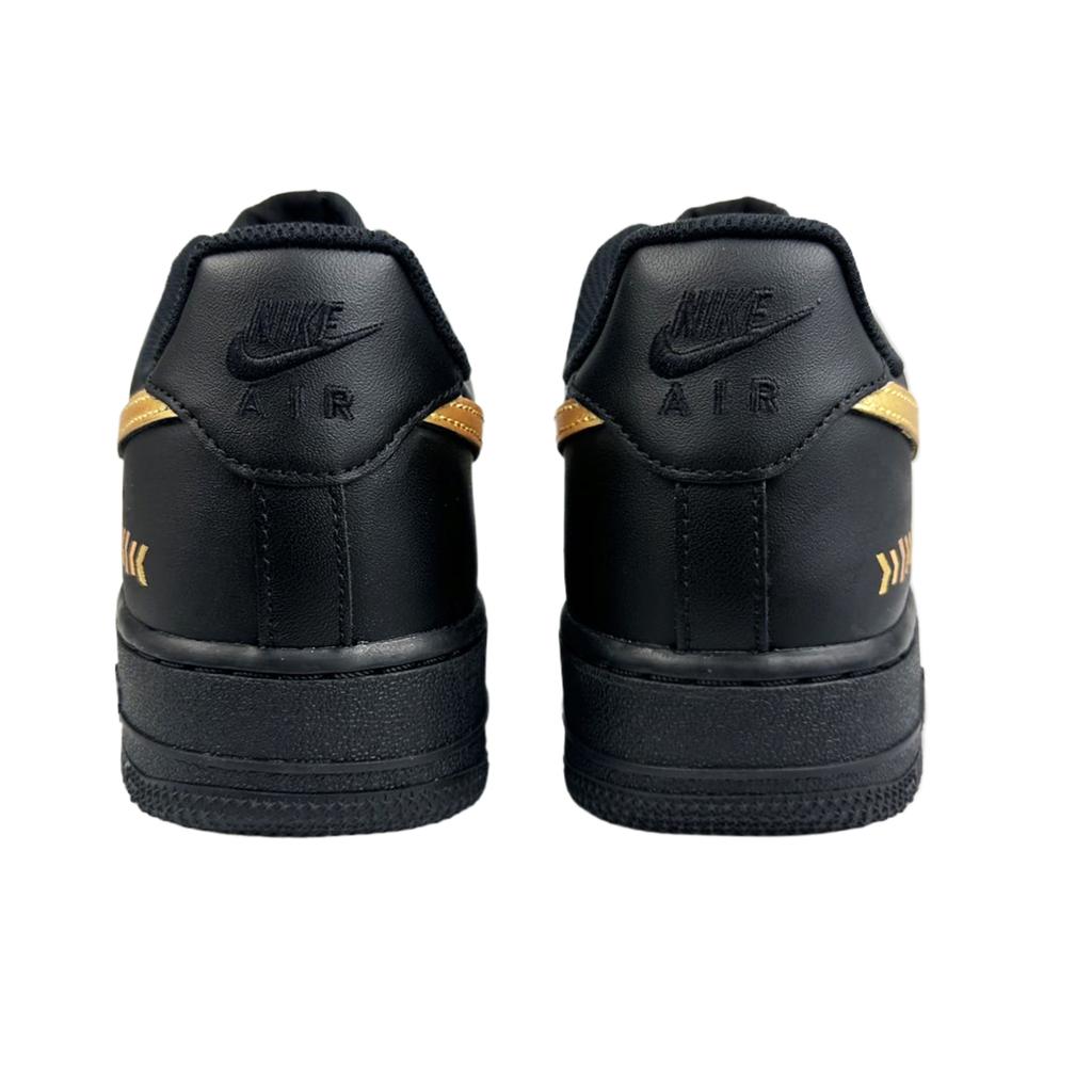 Nike Air Force 1 Abrasion Resistant Low top Skateboard Shoes Unisex Black Gold CW2288-001(Team40-)