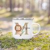 Personalized Mug for Kids Custom Deer Lion Initial with Name Cup for Boys Girls Child Handle Mugs Birthday Festive Gifts for Kid
