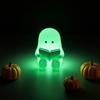 Ghost Reading Book Figurine, 3D Printed Cute Mini Sitting Ghost Statue for Halloween Bookshelf, Desk, Indoor Home Decor