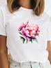 Tee Sweet Trend Flower Cute Clothes Clothing for Unisex Female Casual Top Short SleeveGraphic Tees Playeras De mujeres