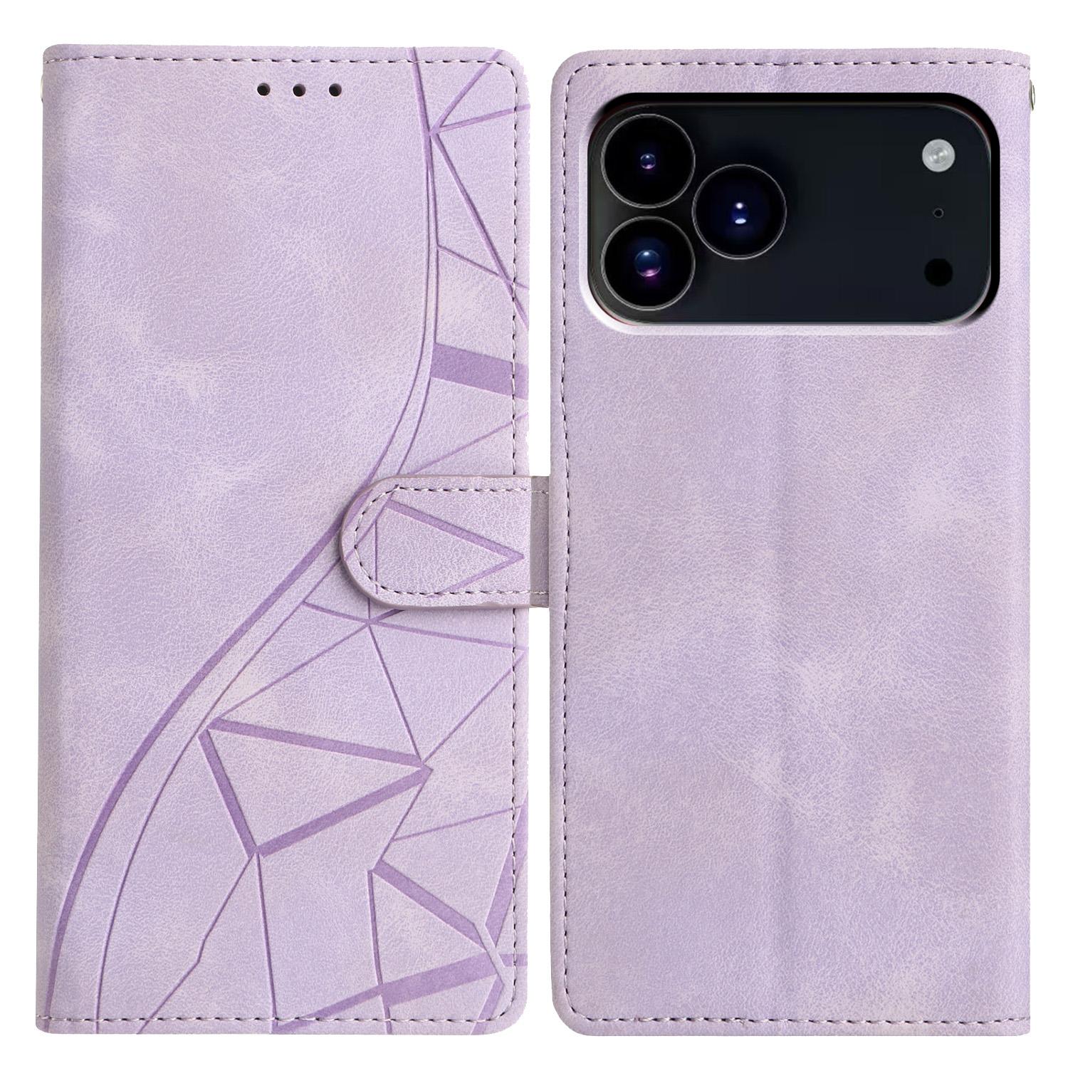 Чехол-кошелек с подставкой для iPhone 17 Pro Max, кожаный чехол-книжка для телефона с тисненым треугольным узором A