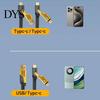 Four-in-one Charging Cable 100/150/200CM 4-In-1 USB Type-C 8Pin 65W 480Mbps Fast Cellphone Wear-resistant Tablet Nylon Braided Data Wire Cord