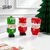 Decorative Figurine Set 2Pcs Mini Christmas Figurine, Cute Santa Claus Nutcracker Soldier Dolls, DIY Accessories Ornaments for Micro Landscape