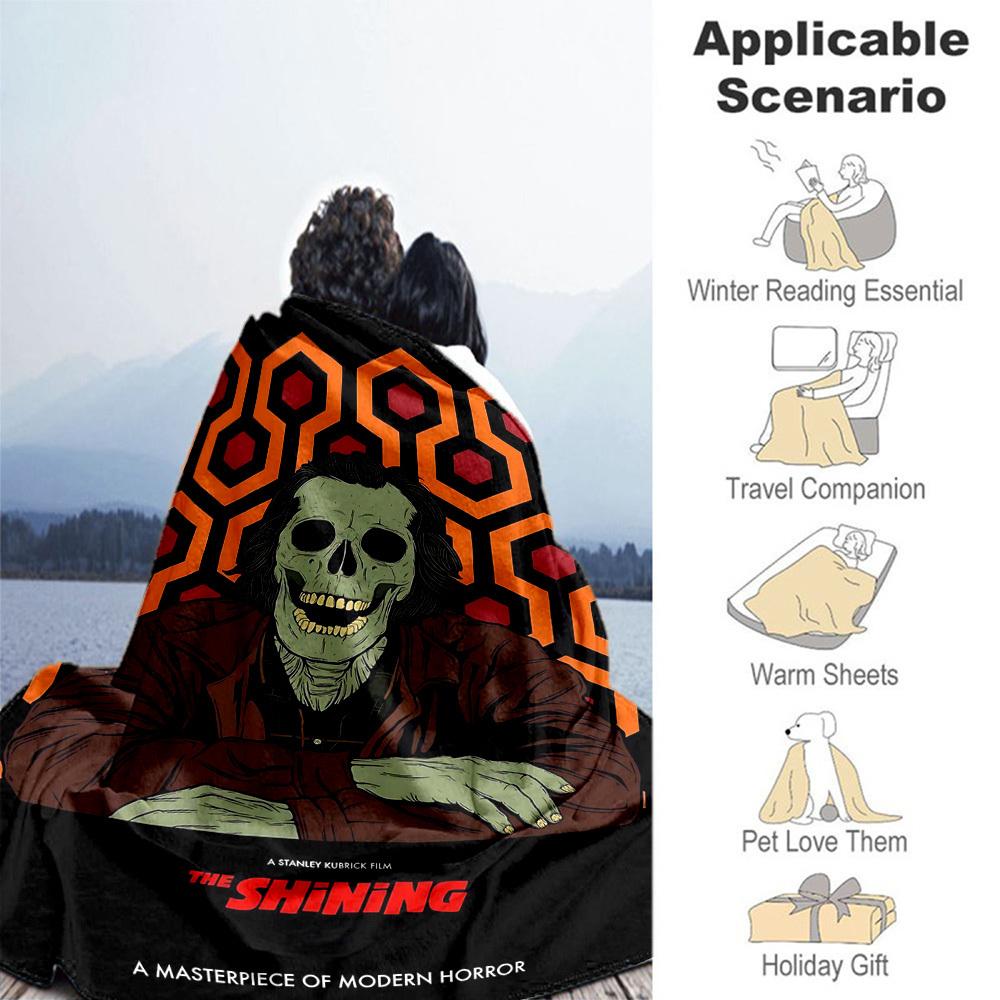 1 Stück The Shining Outdoor Flanelldecke Weicher Plüsch Dekor für Picknicks, Camping, Schlafzimmer, Spielzimmer oder Mittagspause, Perfektes Geschenk