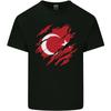 Zerrissene Türkische Flagge Türkischer Tag Fußball Herren Baumwoll T-Shirt Top