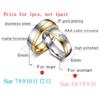 Personalized Name Promised Wedding Rings for Lover Couple Men Women Stainless Steel Engagement Party Gifts