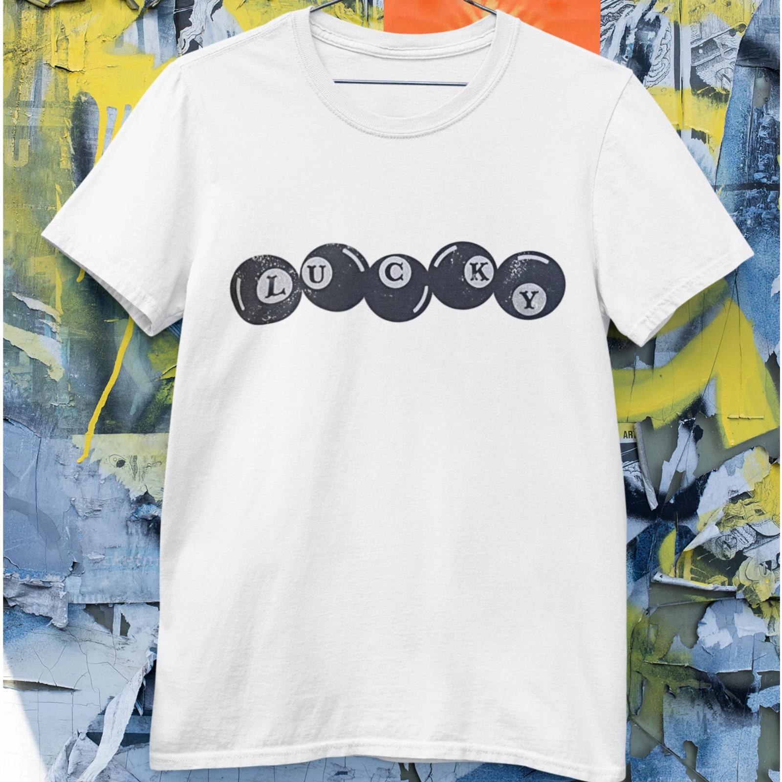 Lucky Billiards T-Shirt Funny Pool Balls Graphic Unisex Tee 4XL